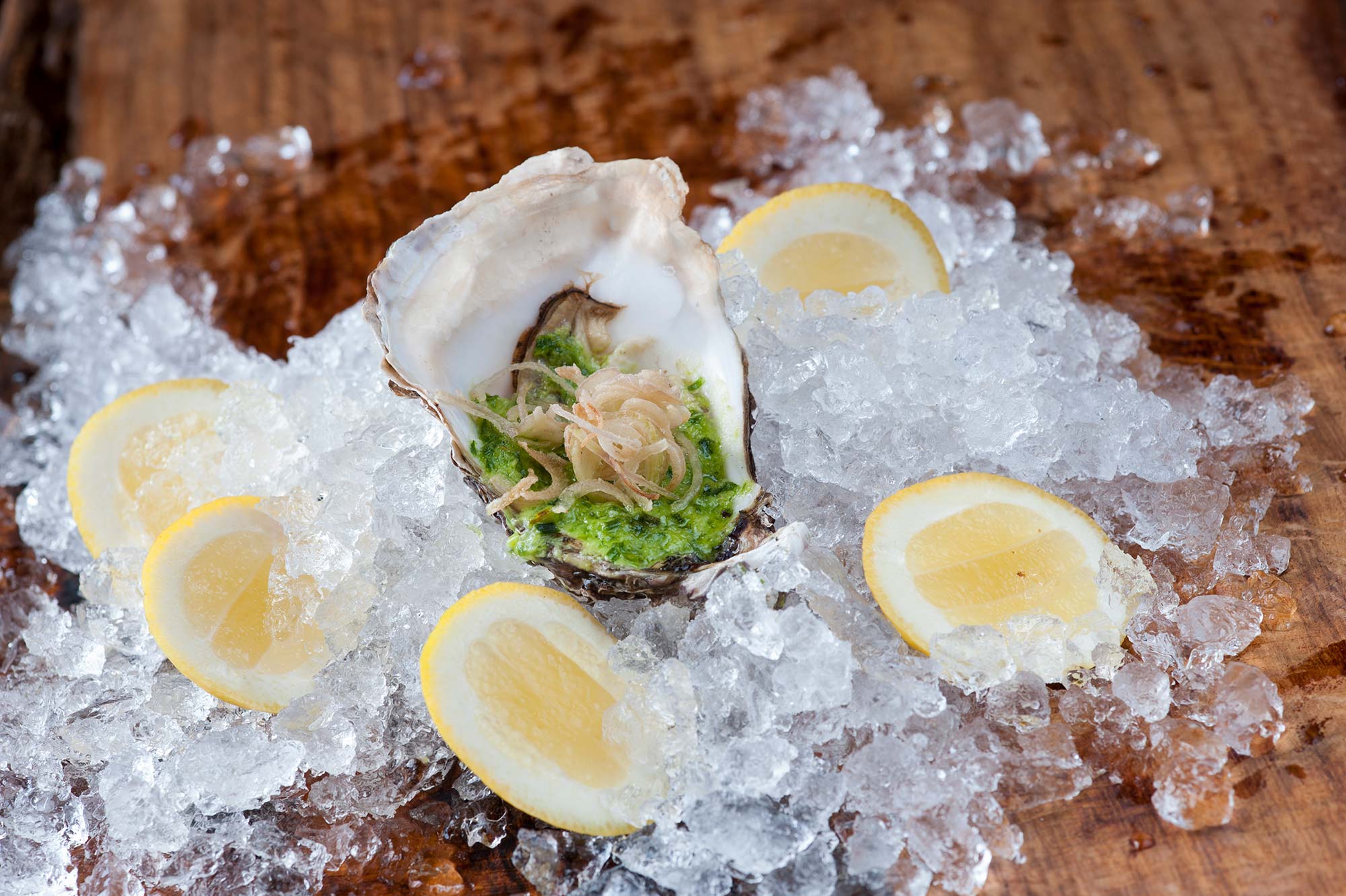 Oyster with Scallop Tartare